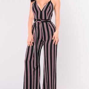 Fashion Nova Stripped Jumpsuit